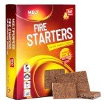 Fire Starter Squares, 160 pcs - Fire Starters for Campfires, Grill, Outdoor Fire Pit, Fireplace, BBQ - Fire Starter Kit, Water Resistant & Odorless - Camping Accessories