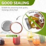 FGSAEOR 52Pcs Premium Canning Lids, Rings for Regular Mouth Mason Jars - Food Grade Split-Type Metal Canning Kerr Jar Ball Lids