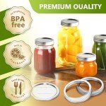 FGSAEOR 52Pcs Premium Canning Lids, Rings for Regular Mouth Mason Jars - Food Grade Split-Type Metal Canning Kerr Jar Ball Lids