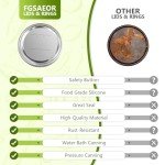 FGSAEOR 52Pcs Premium Canning Lids, Rings for Regular Mouth Mason Jars - Food Grade Split-Type Metal Canning Kerr Jar Ball Lids