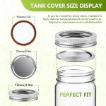 FGSAEOR 52Pcs Premium Canning Lids, Rings for Regular Mouth Mason Jars - Food Grade Split-Type Metal Canning Kerr Jar Ball Lids