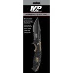 Smith & Wesson M&P SWMP13BS 8.2in High Carbon S.S. Folding Knife with 3.5in Serrated Clip Point Blade and Aluminum Handle for Tactical, Survival and EDC