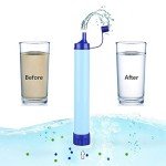 10000 Gallons Outdoor Personal Water Filter,Ultralight 0.01Micron 4-Stage Filtration System Portable Water Purifier Survival Straws for Outdoor Travel Wilderness Expedition and Emergency situations
