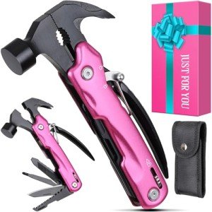 Mothers Day Gifts for Mom Wife Woman - Gifts for Women, Birthday P’ink Gift for Mom, Wife, Sister - Stocking Stuffers for Women - Christmas Womens Gift from Daughter Son, Multitool Hammer
