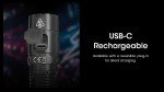 Nitecore MH12 Pro Tactical Flashlight, 3300 Lumen high Lumen USB-C Rechargeable Long Throw Compact EDC Duty Light with Holster and Lumentac Organizer