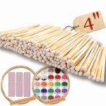 4" Long Color Matches (100 Count) | Colorful Loose 4 Inch Wooden Safety Match Sticks for Candle Display | Refill for Matchstick Jars, Holders & Bottles | Striker Included