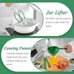 Canning Supplies Essentials Boxed Set, Canning Supplies Starter Kit, 6 Piece Set Included Canning Jar Lifter,Canning Funnel,Bubble Popper And Measurer,Magnetic Lid Lifter,Jar Wrench,kitchen Tongs