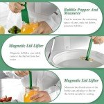 Canning Supplies Essentials Boxed Set, Canning Supplies Starter Kit, 6 Piece Set Included Canning Jar Lifter,Canning Funnel,Bubble Popper And Measurer,Magnetic Lid Lifter,Jar Wrench,kitchen Tongs