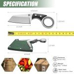 LEASUR Survival Tactical Knife, Full Tang Pocket Knife with Wooden Sheath For Outdoor Camping,Home Use,Collecting, Fixed Blade Knives With Mechanical Arm