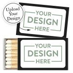 Personalized Custom Matches for Wedding Favors, Birthday Favors, Cigar Bar Matches (Set of 50 Matchboxes) (Black Box)