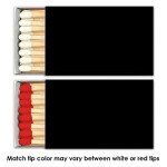 Personalized Custom Matches for Wedding Favors, Birthday Favors, Cigar Bar Matches (Set of 50 Matchboxes) (Black Box)