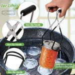 Canning Supplies Starter Kit Canner Tools for Water Bath and Pressure Canning Utensil Set includes Jar Lifter, Tongs, Funnel, Wrench, Lid Lifter for Beginners