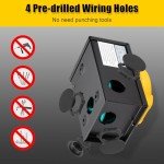 LAZMUMI 50 Amp Generator Power Inlet Box, NEMA SS2-50P Power Inlet Box for 3 Prong Generator Cord, 125/250 Volt, Up to 12500 Watts, Weatherproof Generator Inlet Box with Light Indicator, ETL Listed