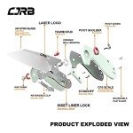 CJRB Maileah Pocket Knife with 2.39’’ AR-RPM9 Powder Steel Blade Folding Knife with G10 Handle Tactical Knife EDC Knife Pocket Knife for Men Ideal for Outdoor Survival Camping Hunting, 1918 Natural Green