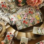 FuWeave 60 Pcs Spring Flower Blank Matches Containers 2.24 x 1.42 x 0.59 Inches Floral Match Holder Baby Shower Tea Party Favor for Guests Decorative Match Storage Boxes(Spring)