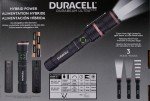 Duracell Durabeam Ultra Hybrid LED Flashlights, 1200 Lumens, Set of 3, with Rechargeable and AAA Alkaline Batteries