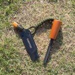 JHZABPO Ferro Rod Survival Kit, Flint Fire Starter Kit, Flint and Steel Fire Starter, Fire Starter Survival Tool, Fast Fire Stick with Survival Whistle