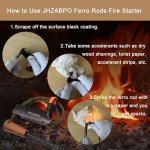 JHZABPO Ferro Rod Survival Kit, Flint Fire Starter Kit, Flint and Steel Fire Starter, Fire Starter Survival Tool, Fast Fire Stick with Survival Whistle