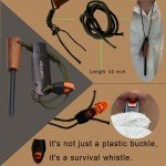 JHZABPO Ferro Rod Survival Kit, Flint Fire Starter Kit, Flint and Steel Fire Starter, Fire Starter Survival Tool, Fast Fire Stick with Survival Whistle