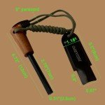 JHZABPO Ferro Rod Survival Kit, Flint Fire Starter Kit, Flint and Steel Fire Starter, Fire Starter Survival Tool, Fast Fire Stick with Survival Whistle