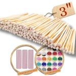 100 Count - 3" Long White Color Matches | Three Inch Coloful Loose Wooden Safety Match Sticks for Candle Display | Refill Decorative Jar Holder Bottle | Striker Included