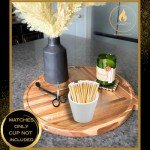 100 Count - 3" Long White Color Matches | Three Inch Coloful Loose Wooden Safety Match Sticks for Candle Display | Refill Decorative Jar Holder Bottle | Striker Included