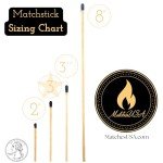100 Count - 3" Long White Color Matches | Three Inch Coloful Loose Wooden Safety Match Sticks for Candle Display | Refill Decorative Jar Holder Bottle | Striker Included