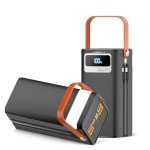 Portable Power Bank Station 99Wh Outdoor Generator with Flashlight LCD Display Backup Phone Battery Pack Portable PD Fast Charger for Laptop Cellphone Travel Camping Home Use