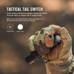 OLIGHT Warrior 3S 2300 Lumens Rechargeable Tactical Flashlight, Compact Dual-Switches LED Bright Light with Proximity Sensor, Powered by Customized Battery for Emergency, EDC and Searching (Black)