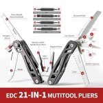 WETOLS Multitool Gifts for Him Boyfriend Husband, 21-in-1 Pliers Tool Mens Gifts Birthday Gifts for Men Dad Grandpa, Self-locking Multi Tool EDC Versatile Tool for Outdoors, DIY, Home,Garden
