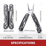 WETOLS Multitool Gifts for Him Boyfriend Husband, 21-in-1 Pliers Tool Mens Gifts Birthday Gifts for Men Dad Grandpa, Self-locking Multi Tool EDC Versatile Tool for Outdoors, DIY, Home,Garden