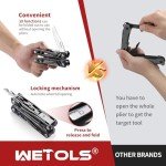 WETOLS Multitool Gifts for Him Boyfriend Husband, 21-in-1 Pliers Tool Mens Gifts Birthday Gifts for Men Dad Grandpa, Self-locking Multi Tool EDC Versatile Tool for Outdoors, DIY, Home,Garden