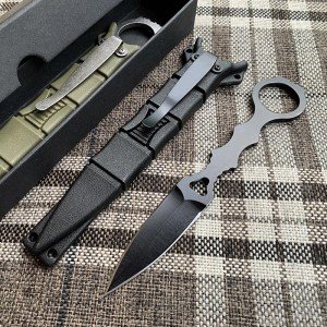 ZZK Socp Dagger Knife EDC Fixed Blade Knife with Sheath 440C Steel Blade Tactical Knives Outdoor Camping Portable for Men