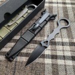 ZZK Socp Dagger Knife EDC Fixed Blade Knife with Sheath 440C Steel Blade Tactical Knives Outdoor Camping Portable for Men