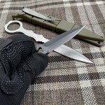 ZZK Socp Dagger Knife EDC Fixed Blade Knife with Sheath 440C Steel Blade Tactical Knives Outdoor Camping Portable for Men