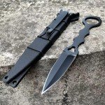 ZZK Socp Dagger Knife EDC Fixed Blade Knife with Sheath 440C Steel Blade Tactical Knives Outdoor Camping Portable for Men