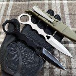 ZZK Socp Dagger Knife EDC Fixed Blade Knife with Sheath 440C Steel Blade Tactical Knives Outdoor Camping Portable for Men