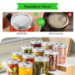 SKERYBD 100-Count Canning Lids, Wide Mouth Mason Jars Lids for Ball/Kerr Jar, Large Mouth and Split-Type (Only Lids)