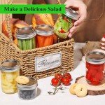 SKERYBD 100-Count Canning Lids, Wide Mouth Mason Jars Lids for Ball/Kerr Jar, Large Mouth and Split-Type (Only Lids)