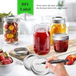 SKERYBD 100-Count Canning Lids, Wide Mouth Mason Jars Lids for Ball/Kerr Jar, Large Mouth and Split-Type (Only Lids)