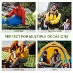 Yuzonc Camping Sleeping Pad, Ultralight Camping Mat with Pillow Built-in Foot Pump Inflatable Sleeping Pads Compact for Camping Backpacking Hiking Traveling Tent