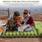 Yuzonc Camping Sleeping Pad, Ultralight Camping Mat with Pillow Built-in Foot Pump Inflatable Sleeping Pads Compact for Camping Backpacking Hiking Traveling Tent