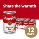 Campbell's Condensed Vegetable Beef Soup, 10.5 Ounce Can (Pack of 12)