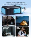 BKLES 3-in-1 Solar Electric Water Filter with Hand Pump - Camping Water Filtration System Survival, Portable Water Purifier with Emergency Light, Survival Kit for Hiking Travel Backpacking Hunting