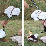 LAIYOHO 2-Pack Portable Outdoor Magnesium Fire Starter Kit with Handcrafted Wooden Handle - Reusable Camping Fire Igniter Stick for Outdoor Camping, Hiking, and Survival