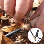 LAIYOHO 2-Pack Portable Outdoor Magnesium Fire Starter Kit with Handcrafted Wooden Handle - Reusable Camping Fire Igniter Stick for Outdoor Camping, Hiking, and Survival
