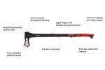 INTERTOOL Wood Splitting Maul and and Hatchet Set - 35-inch Axe and 15-inch Camping Chopping Hatchet with Shock Absorbing Fiberglass Handles with Blade Protectors HT-0275-0261