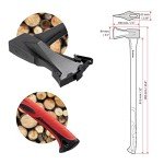 INTERTOOL Wood Splitting Maul and and Hatchet Set - 35-inch Axe and 15-inch Camping Chopping Hatchet with Shock Absorbing Fiberglass Handles with Blade Protectors HT-0275-0261