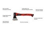 INTERTOOL Wood Splitting Maul and and Hatchet Set - 35-inch Axe and 15-inch Camping Chopping Hatchet with Shock Absorbing Fiberglass Handles with Blade Protectors HT-0275-0261