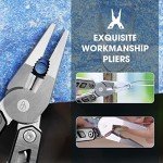 BIBURY 21-in-1 Multitool Pliers, Multi-Purpose Pocket Knife Pliers with Screwdriver Sleeve, 420 Foldable Stainless Steel Safety Locking Design Multi-tool for Survival, Camping, Fishing and Home Repair